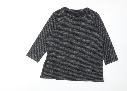 Womens UK Size M Dunnes Stores Black Polyester Blouse
