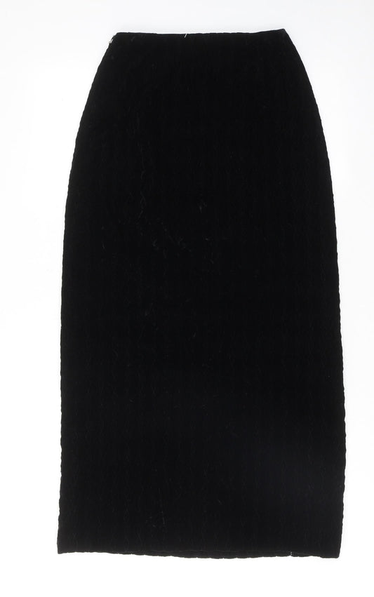 Ridella Womens Black Geometric Polyester A-Line Skirt Size 28 in Zip