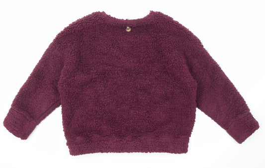 Marks and Spencer Womens Purple Cotton Pullover Sweatshirt Size S Pullover - Button