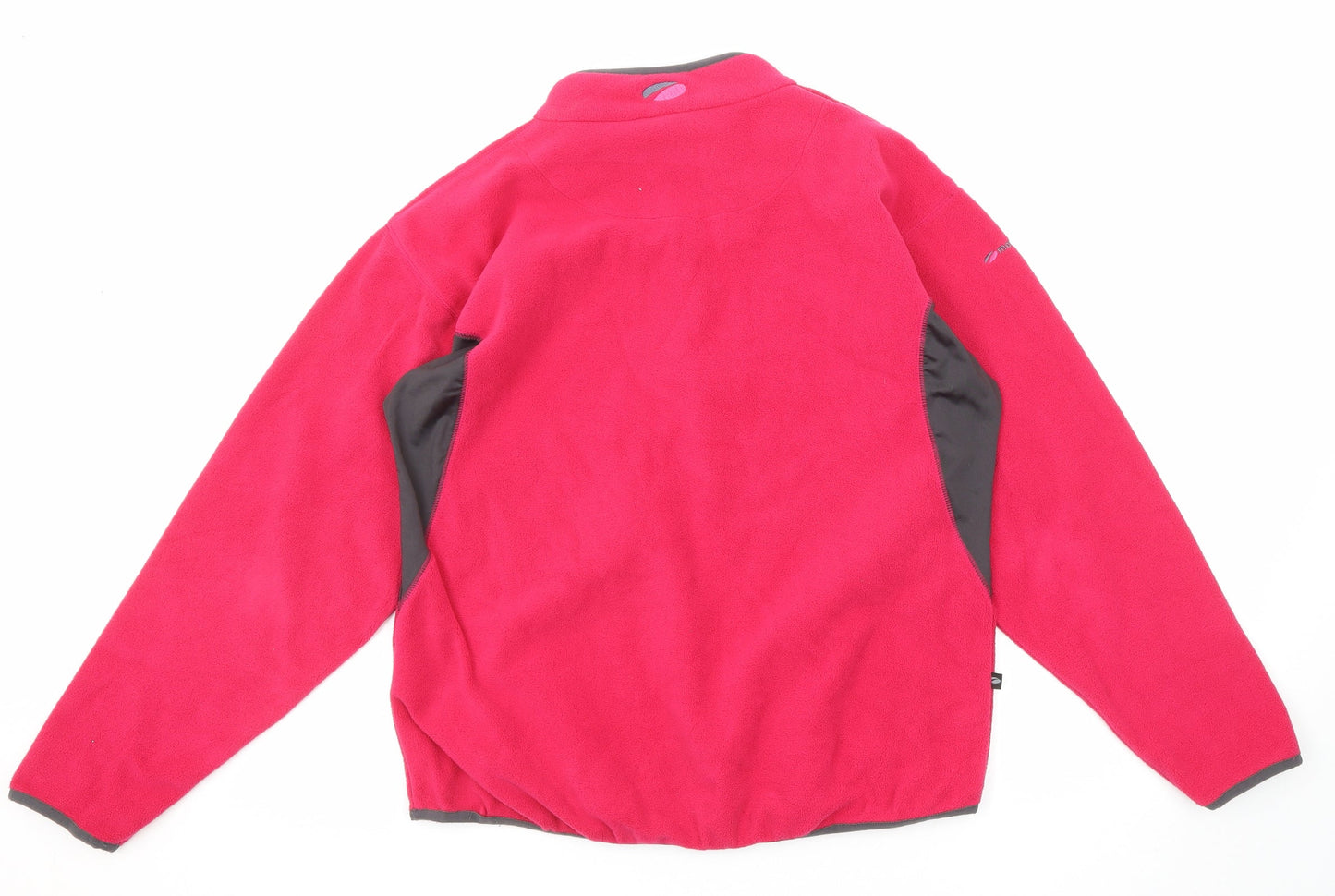 Mountain Life Womens Pink Colourblock Polyester Pullover Sweatshirt Size 16 Zip