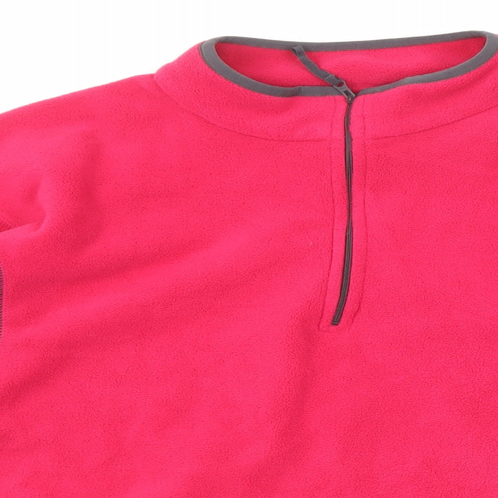 Mountain Life Womens Pink Colourblock Polyester Pullover Sweatshirt Size 16 Zip