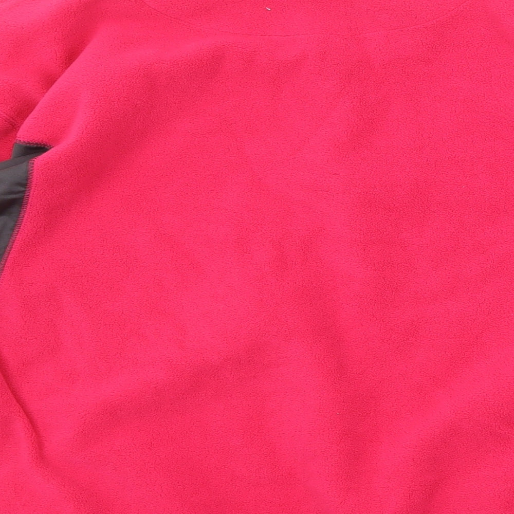 Mountain Life Womens Pink Colourblock Polyester Pullover Sweatshirt Size 16 Zip