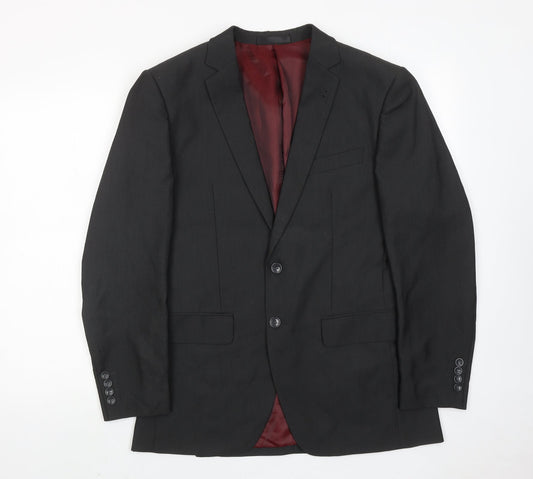 Marc Darcy Mens Grey Polyester Jacket Suit Jacket Size 40 Regular