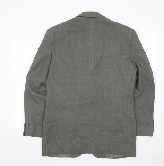 Marks and Spencer Mens Green Wool Jacket Suit Jacket Size 40 Regular