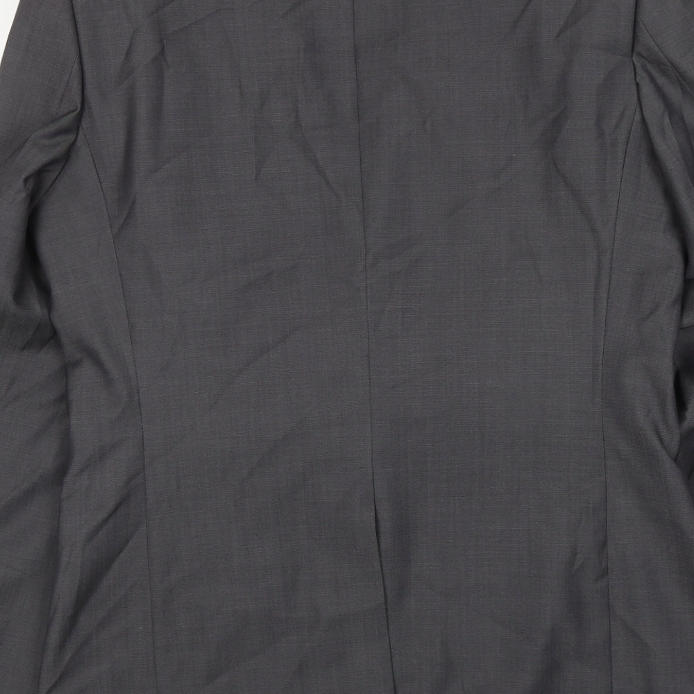 Brand and care label for Autograph men’s grey wool jacket suit jacket, size 40, regular