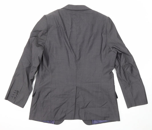 Marks and Spencer Mens Grey Polyester Jacket Suit Jacket Size 44 Regular