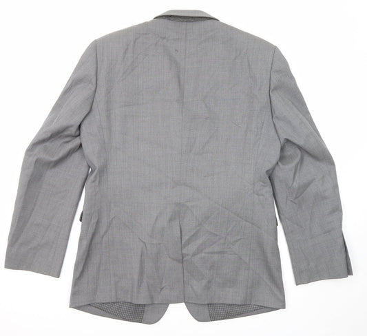 NEXT Mens Grey Wool Jacket Blazer Size 40 Regular