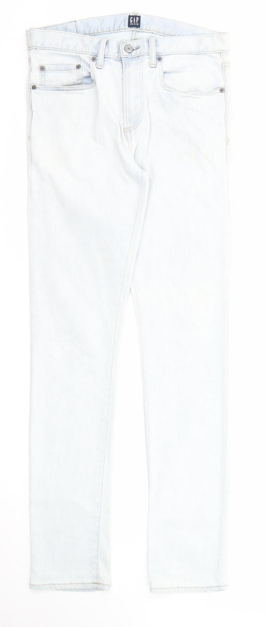 Gap Womens Blue Cotton Skinny Jeans Size 30 in L32 in Regular Zip