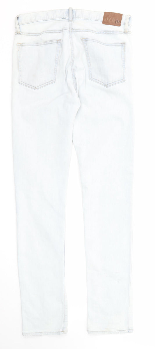 Gap Womens Blue Cotton Skinny Jeans Size 30 in L32 in Regular Zip