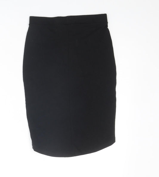 ASOS Womens Black Cotton Bandage Skirt Size 4