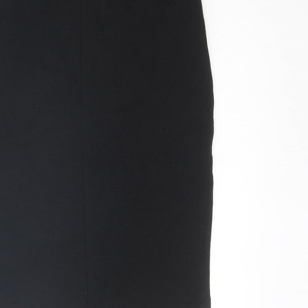 ASOS Womens Black Cotton Bandage Skirt Size 4