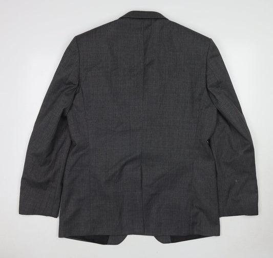 Marks and Spencer Mens Grey Polyester Jacket Suit Jacket Size 42 Regular