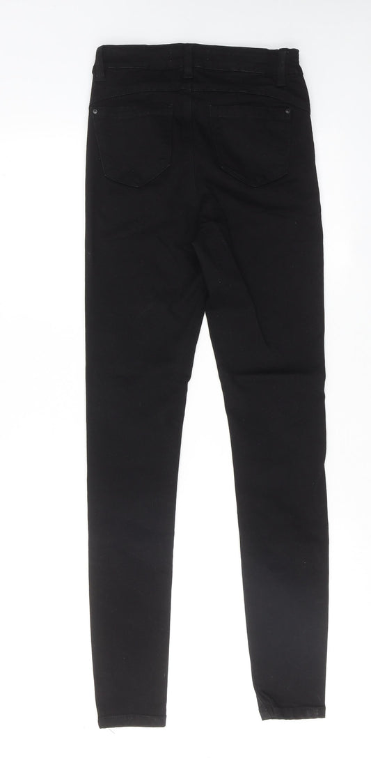 Denim & Co. Womens Black Cotton Skinny Jeans Size 6 Regular Zip