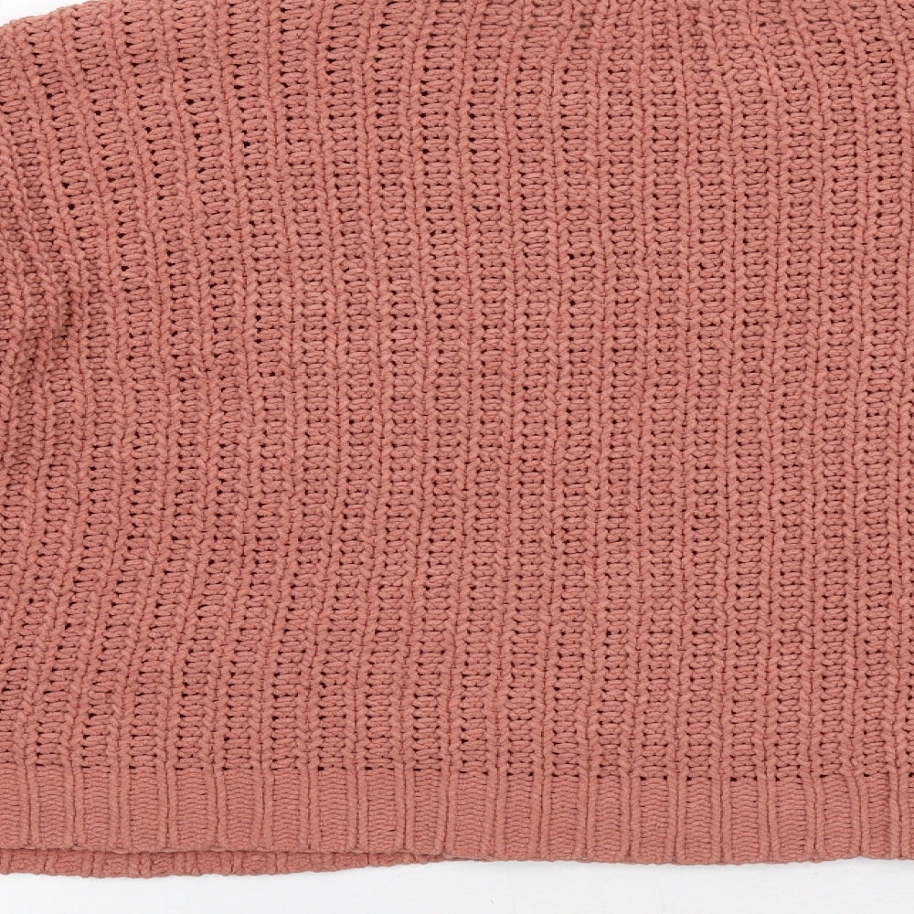 Hollister Womens Pink Round Neck Polyester Pullover Jumper Size S