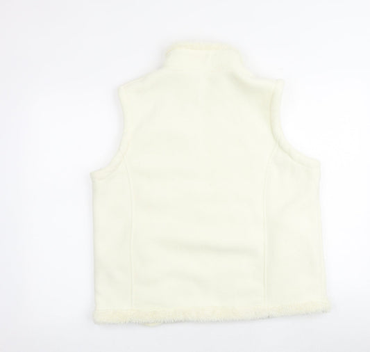 Anna Rose Womens Ivory Gilet Jacket Size L Zip