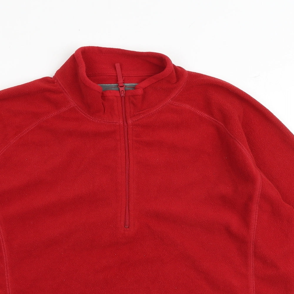 Mountain Life Womens Red Polyester Pullover Sweatshirt Size 12 Zip