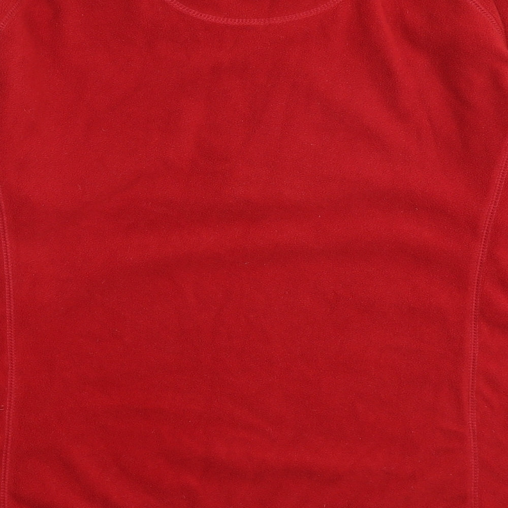 Mountain Life Womens Red Polyester Pullover Sweatshirt Size 12 Zip