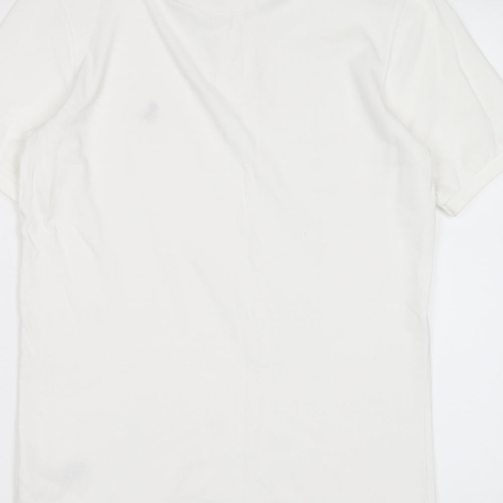 Jack Wills Mens Ivory Cotton Polo Size XS Collared Button