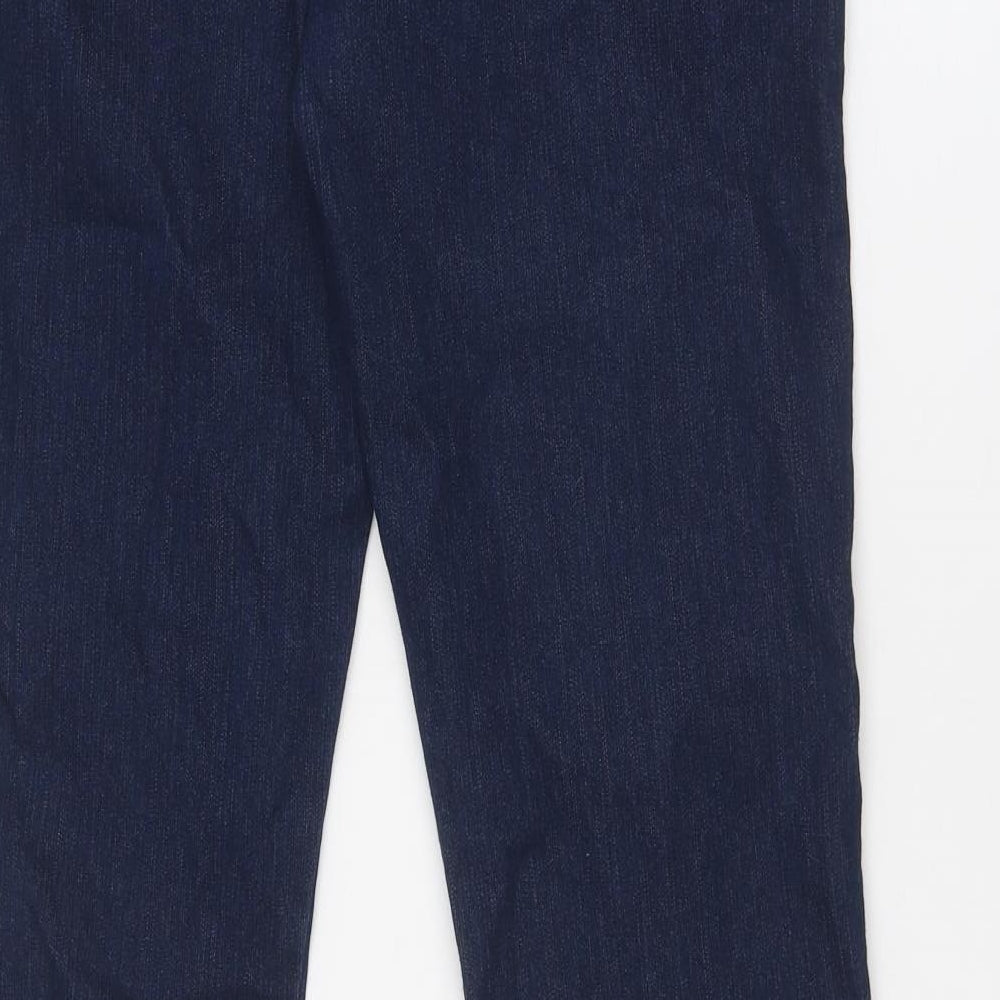 Brand and care label for Denim & Co. women’s blue cotton jegging jeans, size UK 10, regular