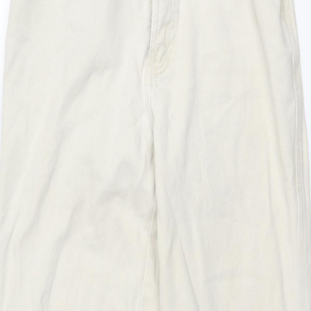 Rookies Womens Ivory Cotton Mom Jeans Size 26 in Regular Zip