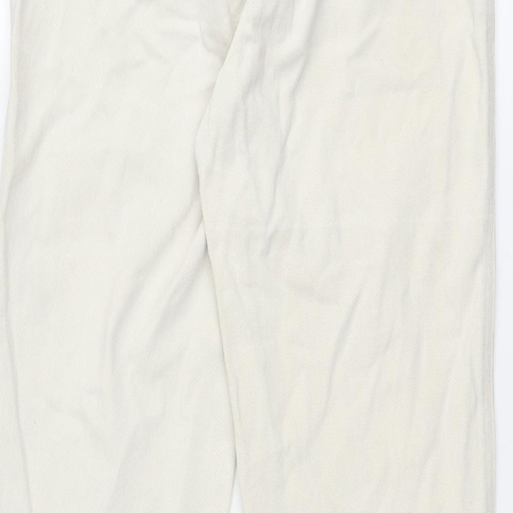 Rookies Womens Ivory Cotton Mom Jeans Size 26 in Regular Zip