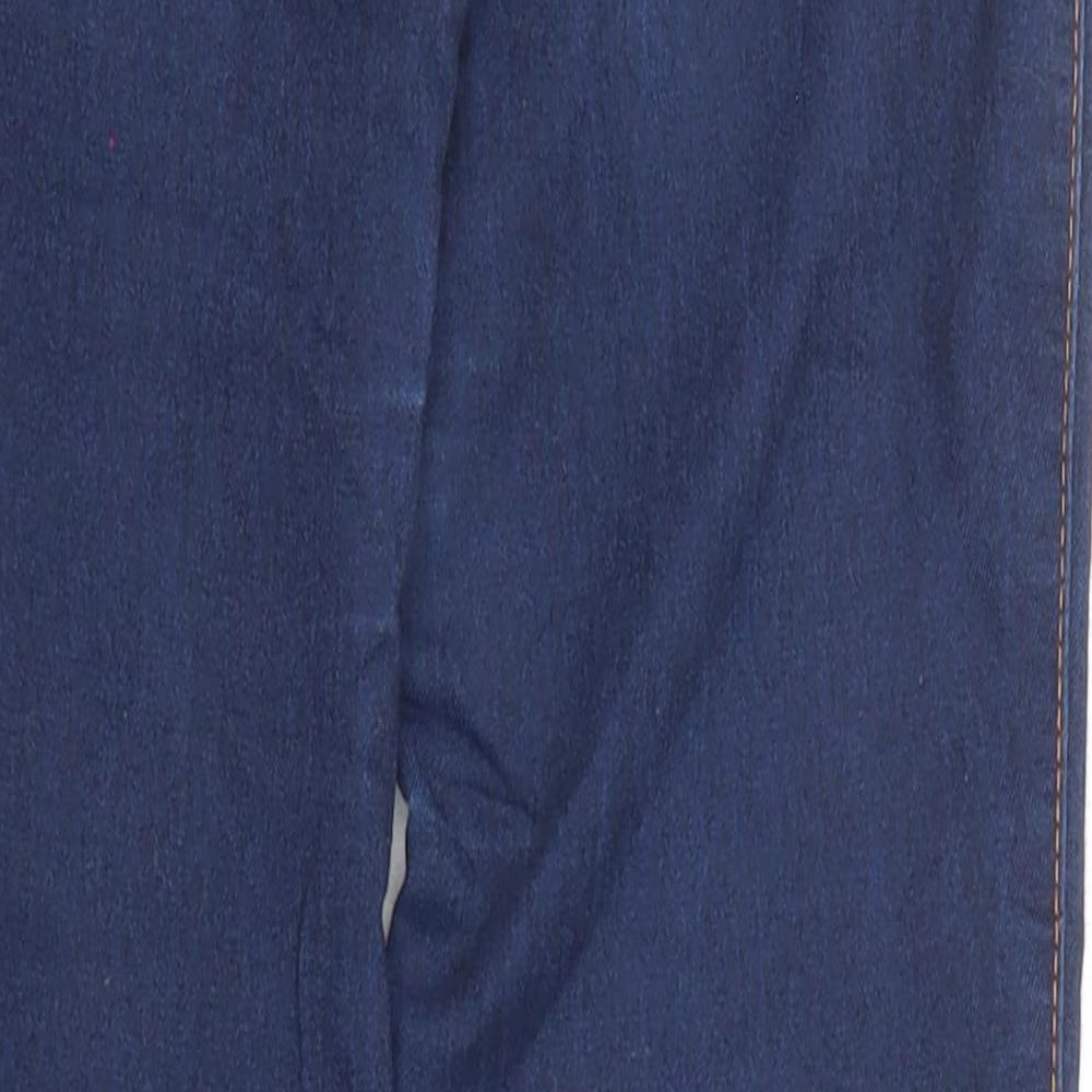 Brand and care label for Denim & Co. women’s blue cotton jegging jeans, size UK 4, regular
