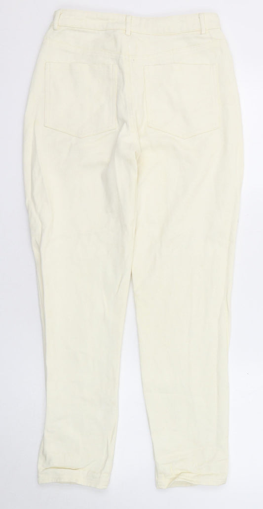 Daisy Street Womens Yellow Cotton Skinny Jeans Size 6 Regular Zip