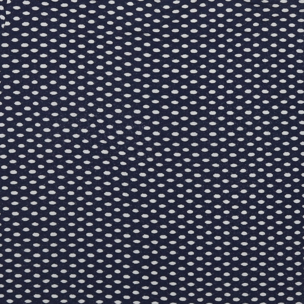H&M Womens Blue Polka Dot Viscose Basic T-Shirt Size M Round Neck