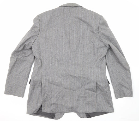 St Michael Mens Grey Wool Jacket Suit Jacket Size 46 Regular