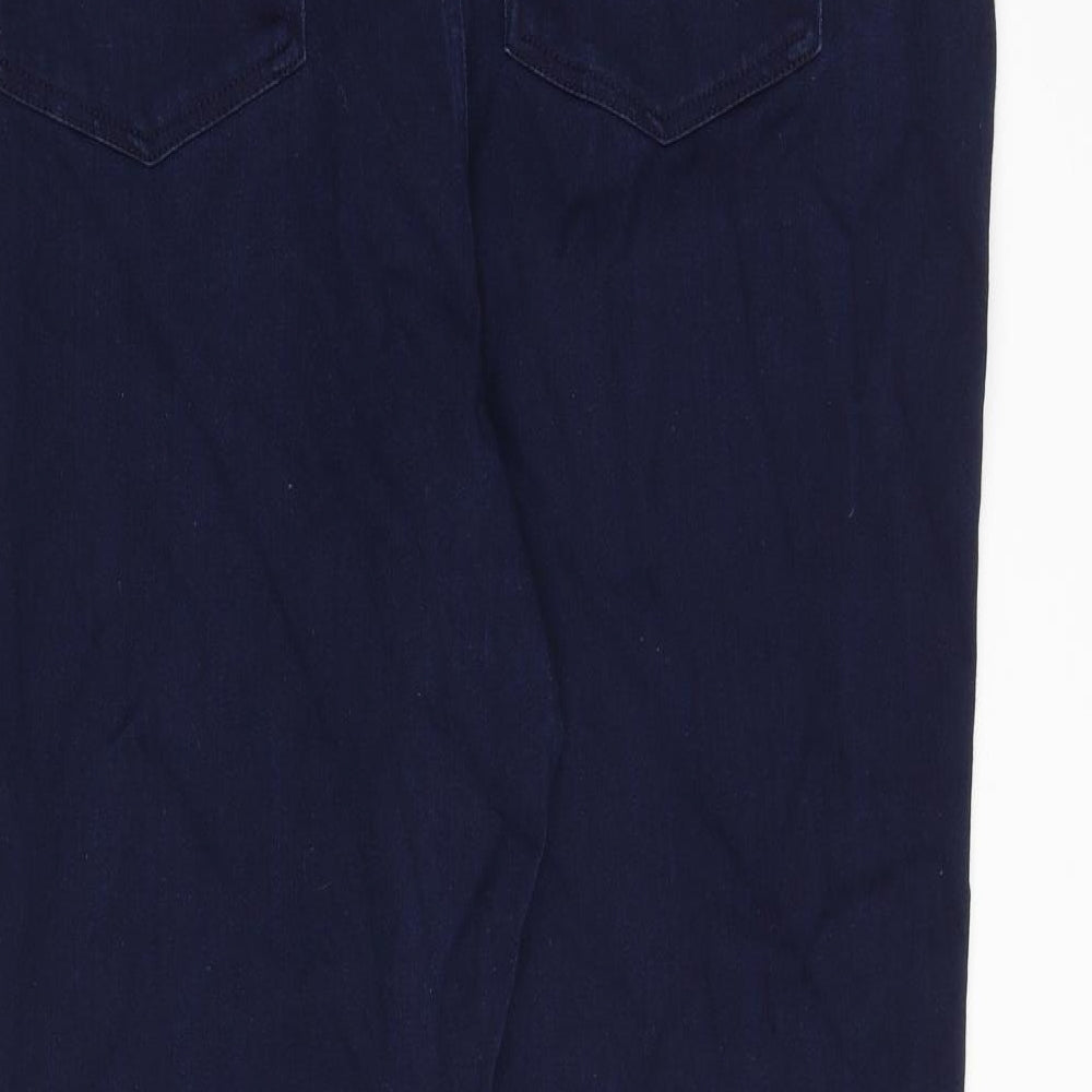 Roma Womens Blue Cotton Straight Jeans Size 42 in Regular Zip - Embellished Pockets