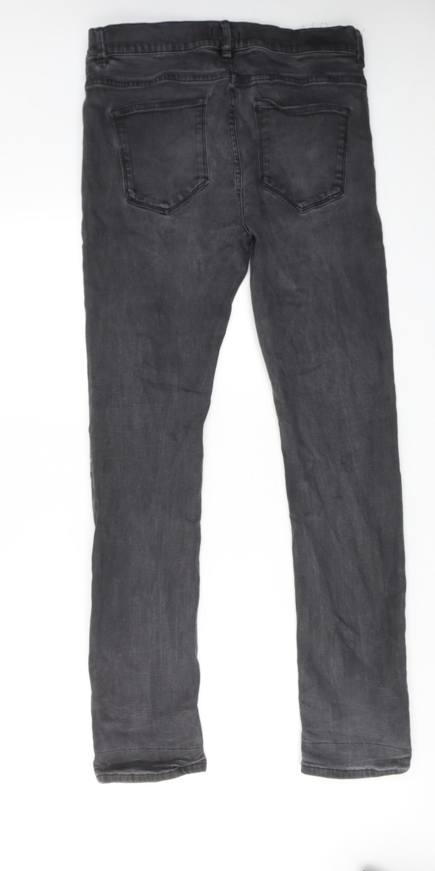 Kiomi Womens Grey Cotton Skinny Jeans Size 32 in L32 in Regular Zip