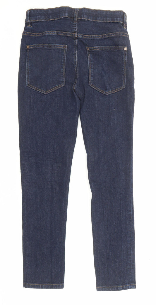 NEXT Boys Blue Cotton Skinny Jeans Size 11 Years Regular Zip