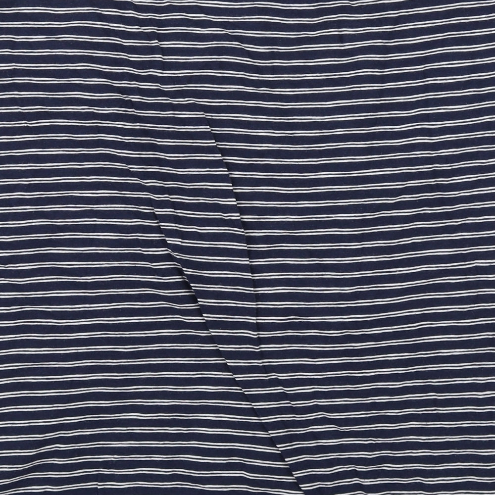 Gap Womens Blue Striped Cotton Basic T-Shirt Size XS Round Neck