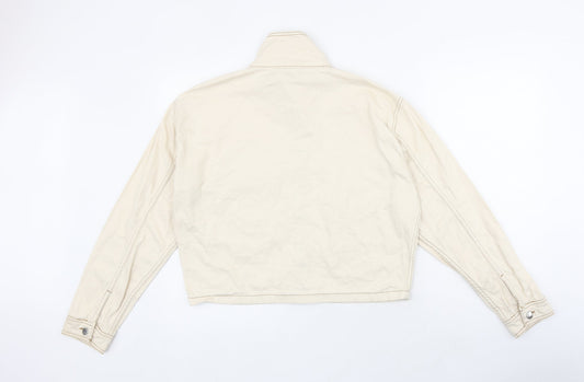 Topshop Womens Ivory Jacket Size M Zip
