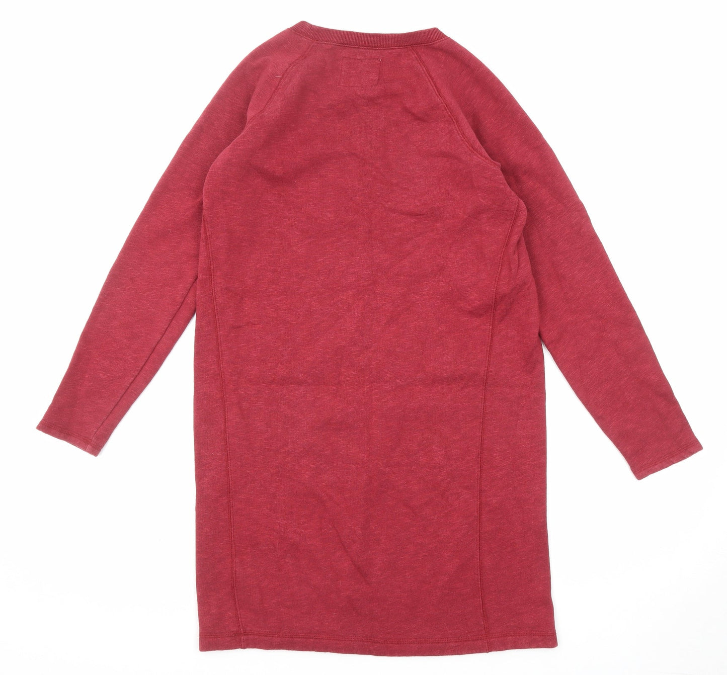 Jack Wills Womens Red Cotton Pullover Sweatshirt Size 8 Pullover - Long line