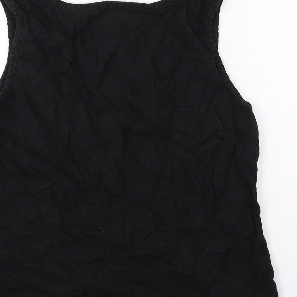 NEXT Womens Black Viscose Basic Tank Size 8 V-Neck
