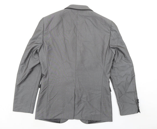 NEXT Mens Grey Polyester Jacket Suit Jacket Size 38 Regular