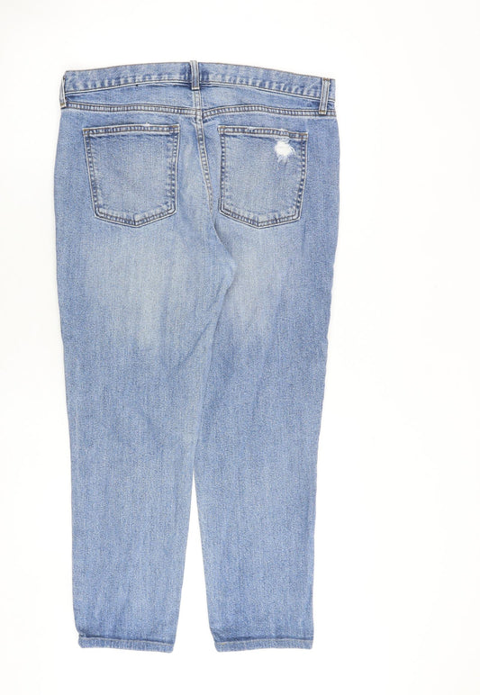 Gap Womens Blue Cotton Mom Jeans Size 34 in Regular Zip