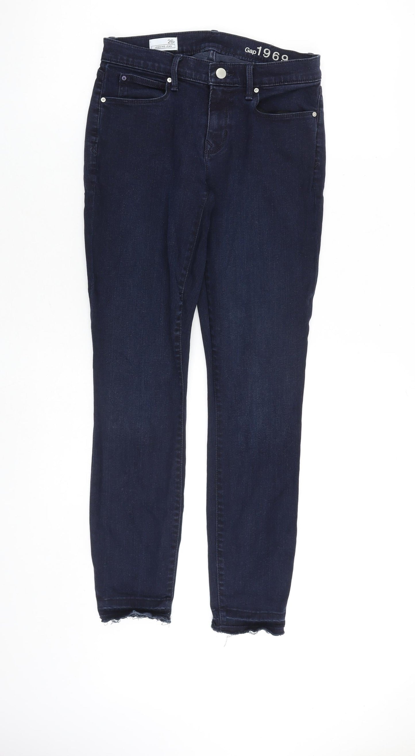 Gap Womens Blue Cotton Jegging Jeans Size 26 in L28 in Regular Zip