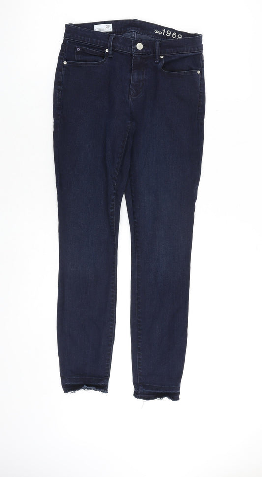 Gap Womens Blue Cotton Jegging Jeans Size 26 in L28 in Regular Zip