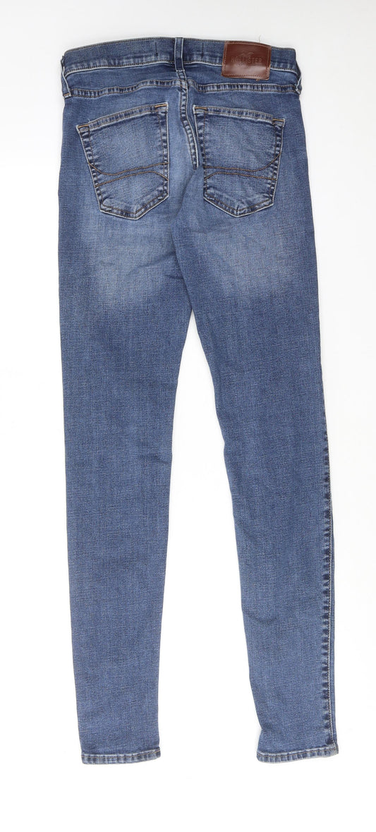 Hollister Mens Blue Cotton Skinny Jeans Size 28 in L34 in Regular Zip