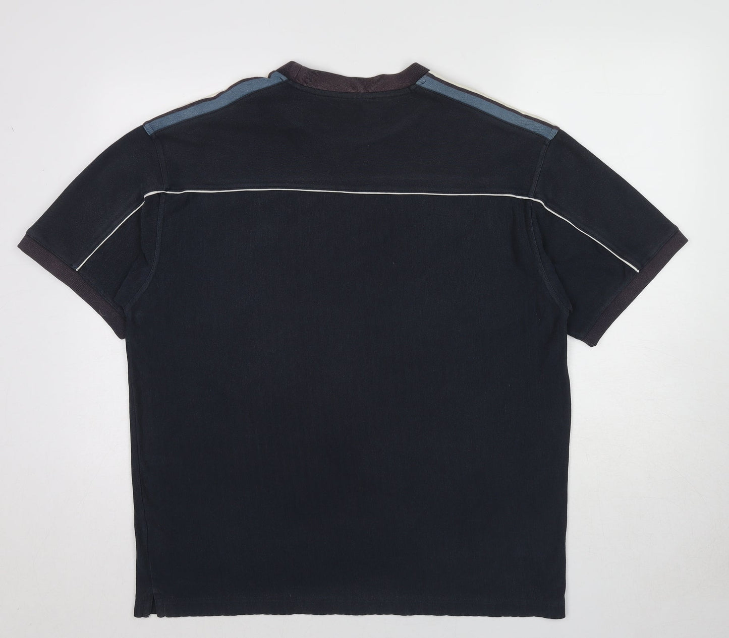 ellesse Mens Blue Cotton T-Shirt Size XL Round Neck
