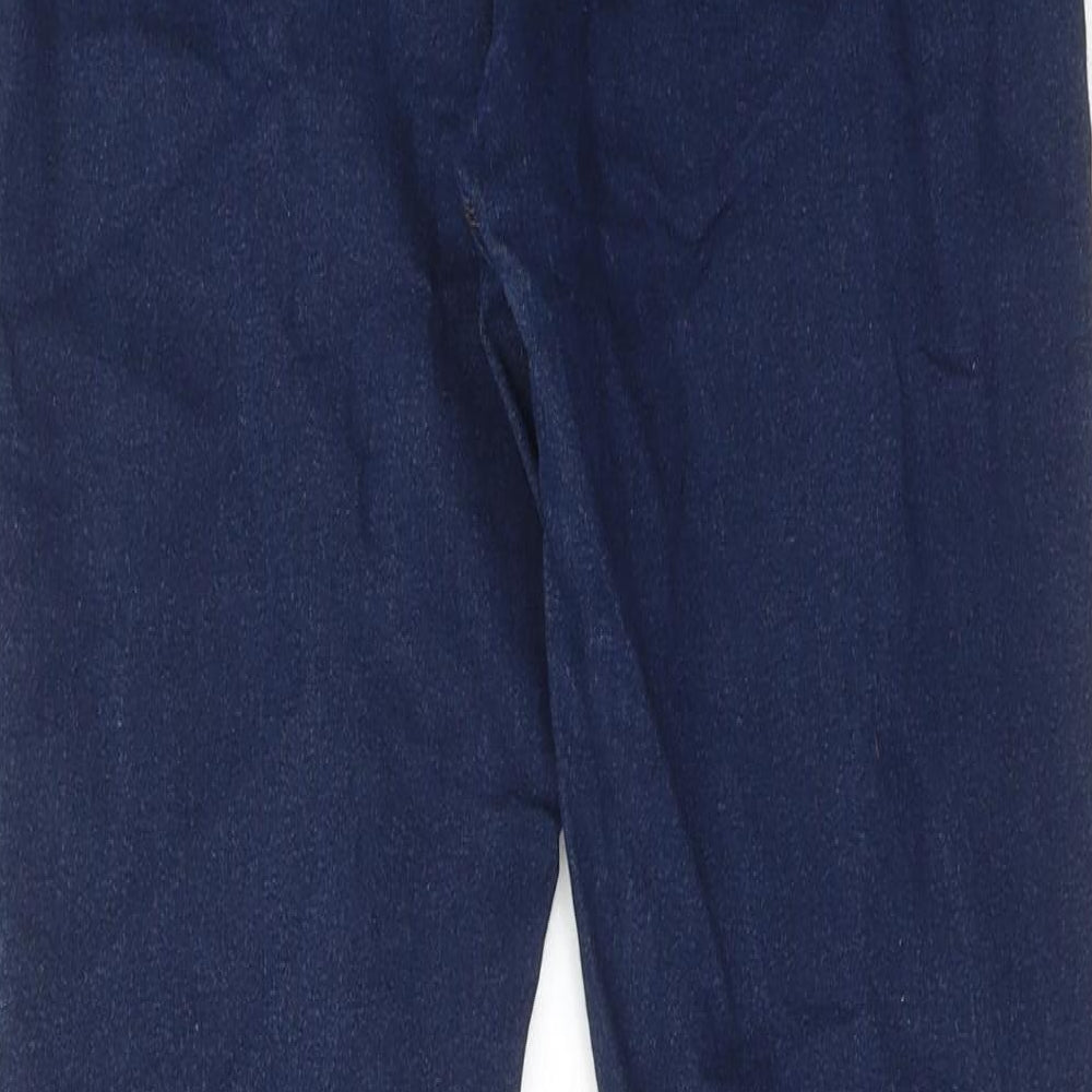 Brand and care label for Denim & Co. women’s blue cotton skinny jeans, size UK 10, regular