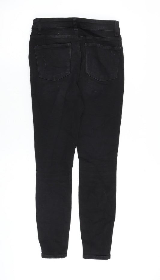 Denim & Co. Womens Black Cotton Skinny Jeans Size 10 L28 in Regular Zip