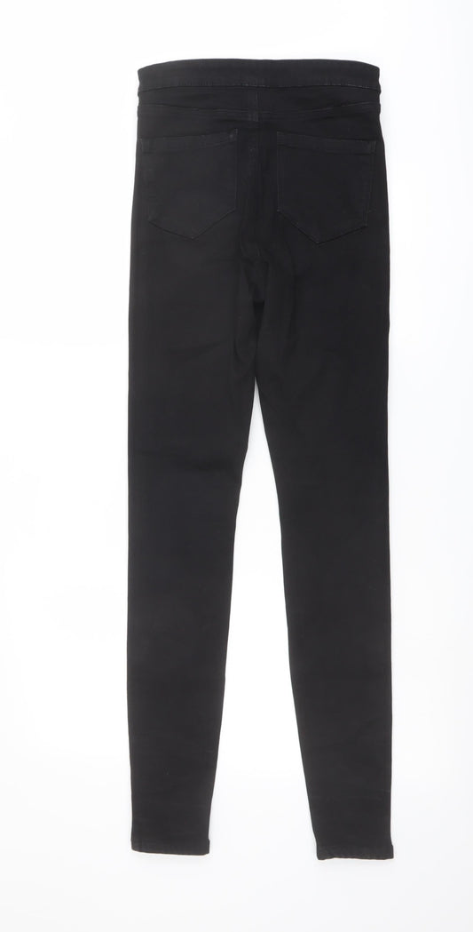 Denim & Co. Womens Black Cotton Skinny Jeans Size 10 L31 in Regular Button