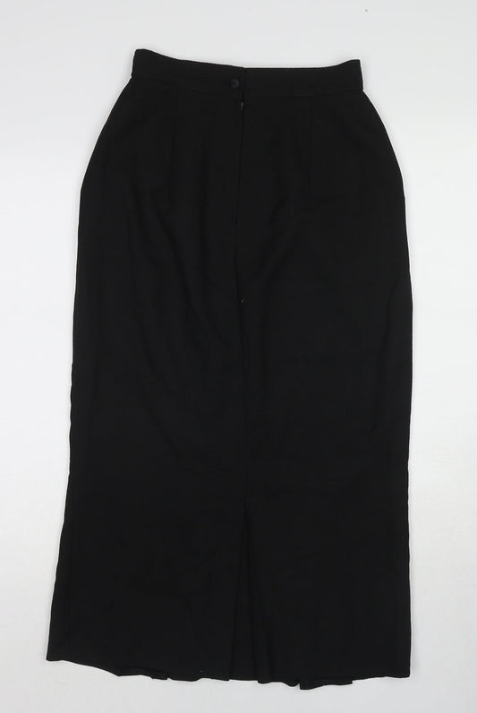 Jerrand Womens Black Polyester Maxi Skirt Size S Zip