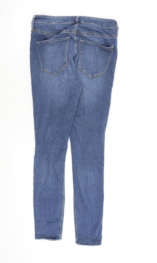 Hollister Womens Blue Cotton Skinny Jeans Size 29 in L28 in Slim Zip