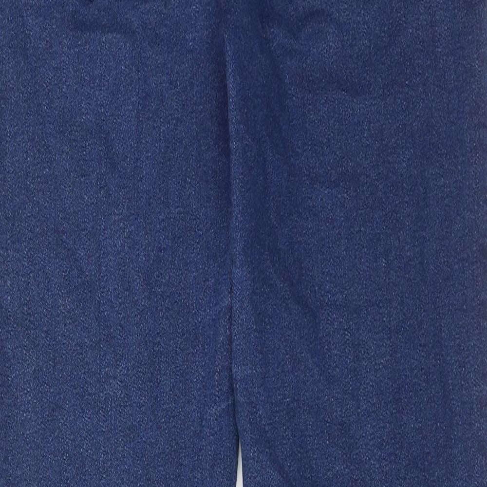 Brand and care label for Denim & Co. women’s blue cotton jegging jeans, size UK 10, 25-inch leg regular