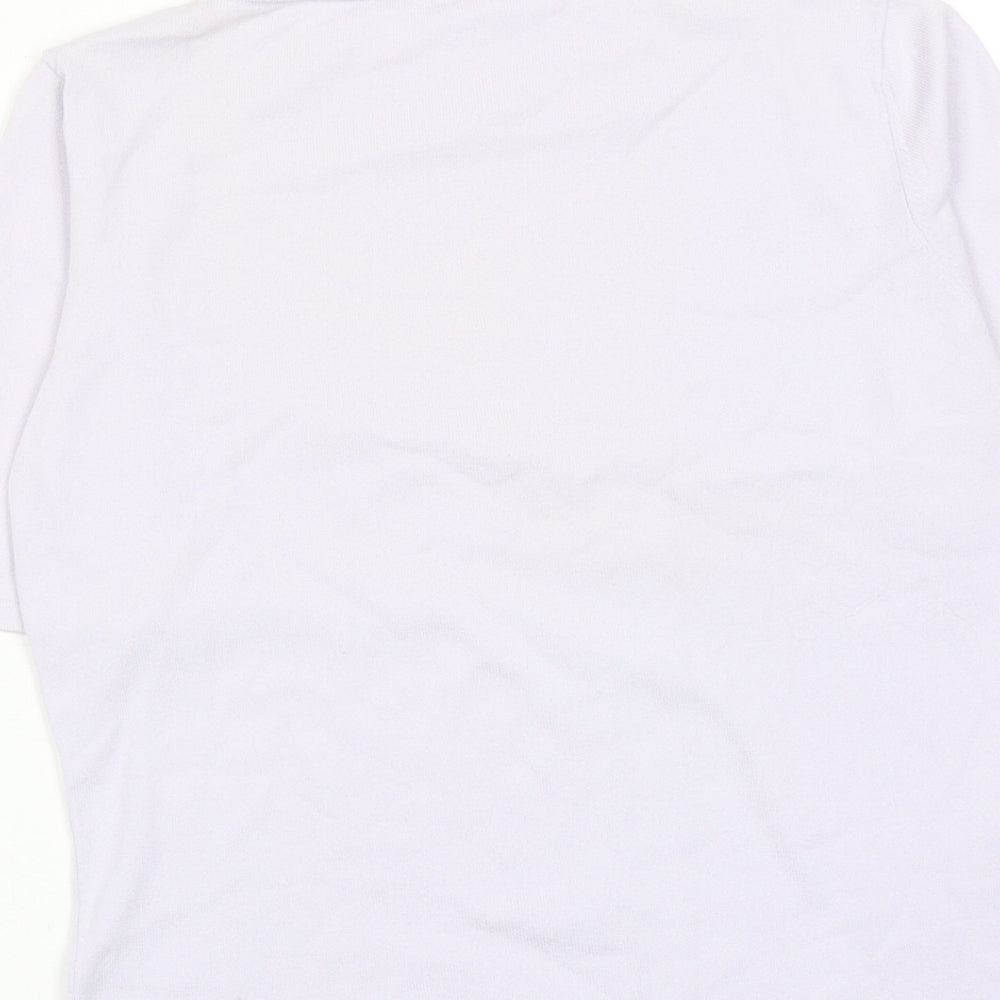 Country Casuals Womens Purple Viscose Basic Blouse Size M Round Neck