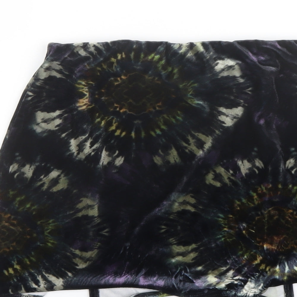 Uniqlo Womens Blue Geometric Polyester A-Line Skirt Size XS